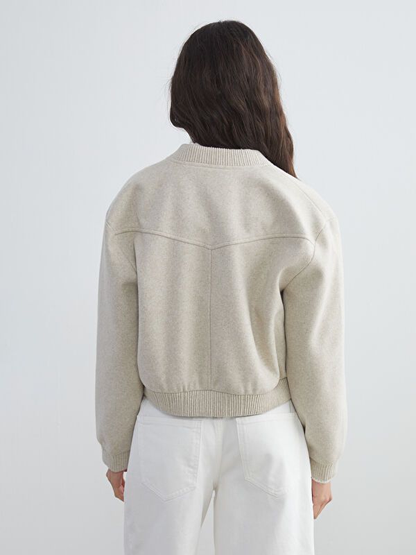 Moudda LC Waikiki - Manteau effet laine Femme Beige clair - Tunisie 4