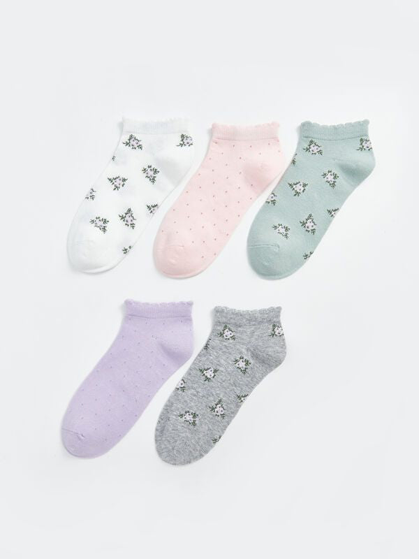 Moudda LC Waikiki - Chaussettes pour sneakers Femme Ecru - Tunisie 1