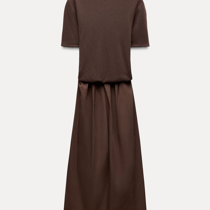 Moudda ZARA - Robe douce combinée en popeline - Tunisie 1