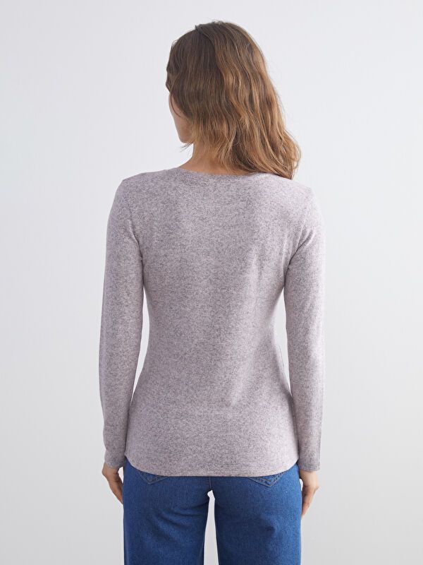 Moudda LC Waikiki - Body jersey manches longues Femme Mélange rose poudré - Tunisie 4