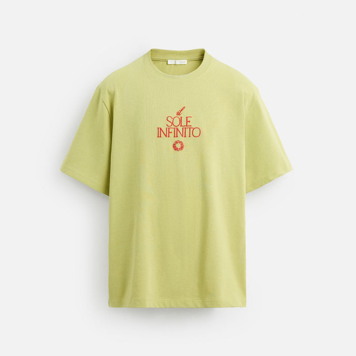 Moudda ZARA - T-Shirt - Il Sole Dorato (Imprimé Pistache) - Tunisie 1