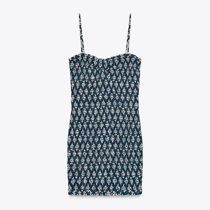 Moudda ZARA - Robe Mini Smock - Imprimé Bicolore - Tunisie 1