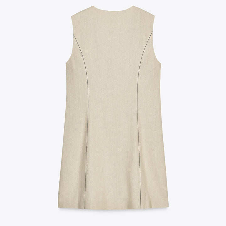 Moudda ZARA - Robe Mini - Lin/Viscose & Grands Boutons - Tunisie 2