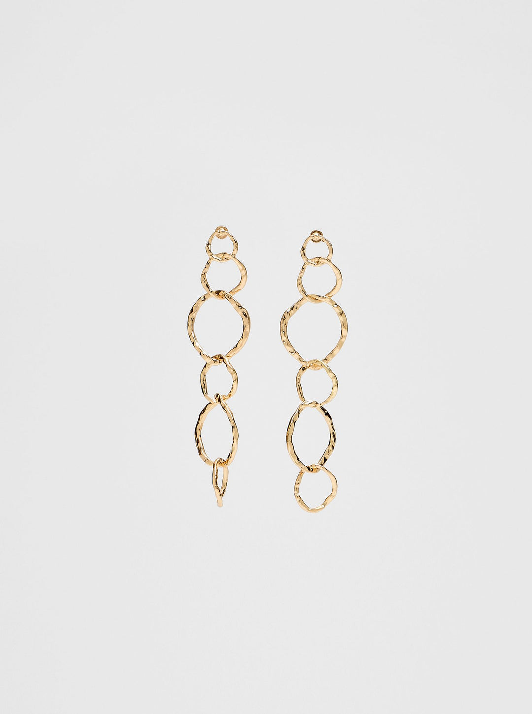 Moudda STRADIVARIUS - Boucle d'Oreille Longue Cercle Texturé - Tunisie 4