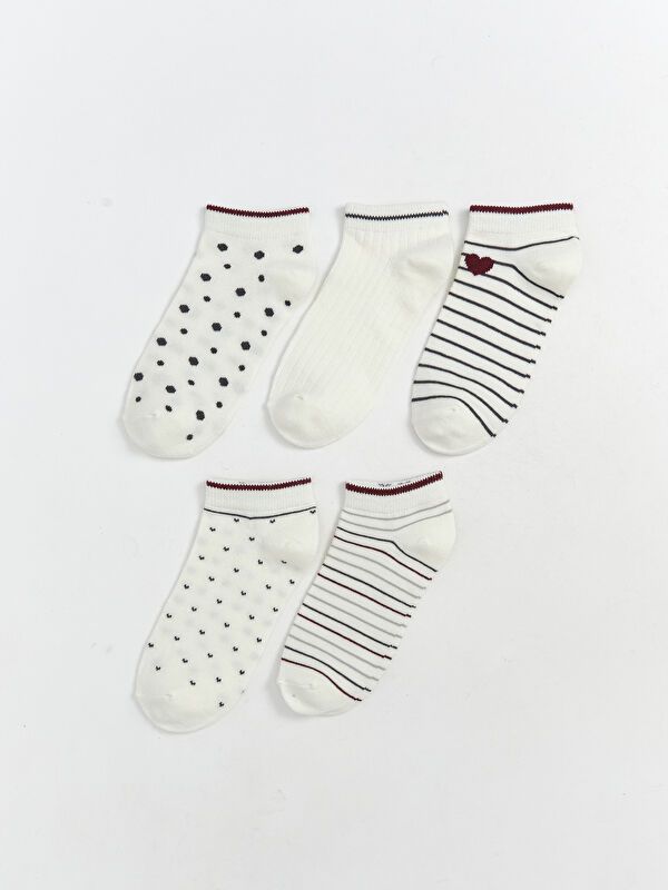Moudda LC Waikiki - Chaussettes pour sneakers Femme Ecru - Tunisie 1