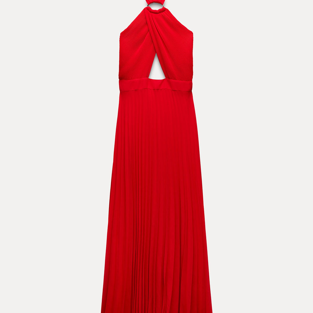Moudda ZARA - Robe plissée col licou détail garniture - Tunisie 1