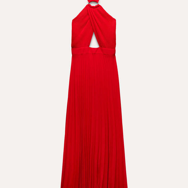 Moudda ZARA - Robe plissée col licou détail garniture - Tunisie 1