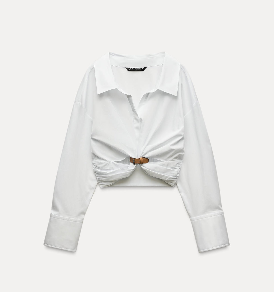Moudda ZARA - Chemise gabardine manches longues découpe ceinture - Tunisie 4
