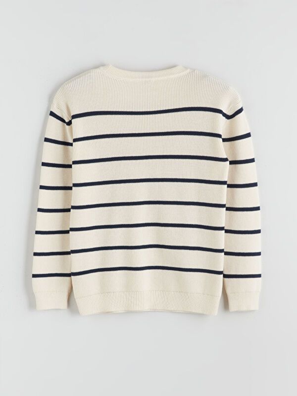 Moudda LC Waikiki - Pull en tricot Garçon Rayures beige clair - Tunisie 2