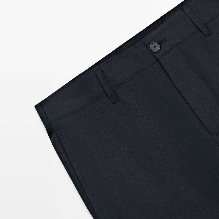 Moudda Massimo Dutti - Pantalon 100 % lin sophistiqué fuselé - Tunisie 4