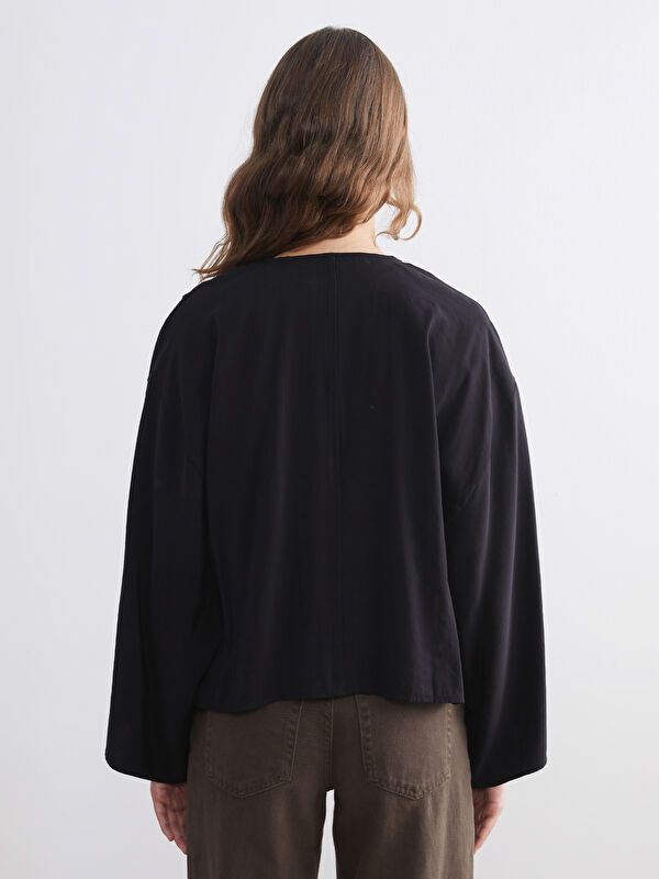 Moudda LC Waikiki - Tunique tissée manches longues Femme Noir - Tunisie 4