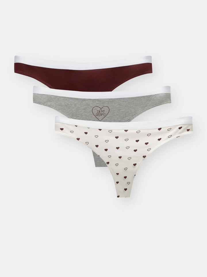 Moudda PULL & BEAR - Pack 3 Tangas - Cœurs - Tunisie 3