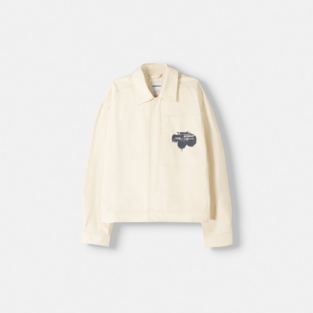 Moudda BERSHKA - Veste coton boxy imprimée - Tunisie 1