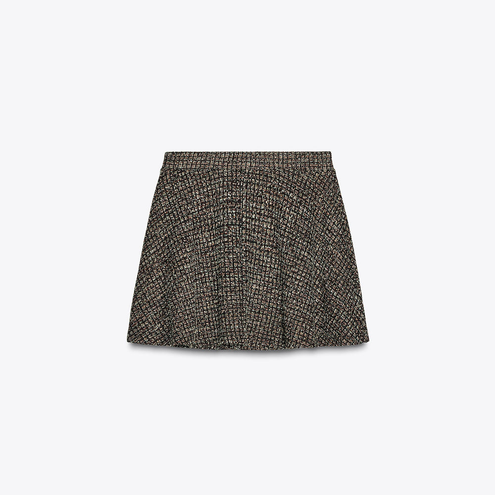 Moudda ZARA - Jupe Mini - Jacquard & Texture (Bourgogne) - Tunisie 2