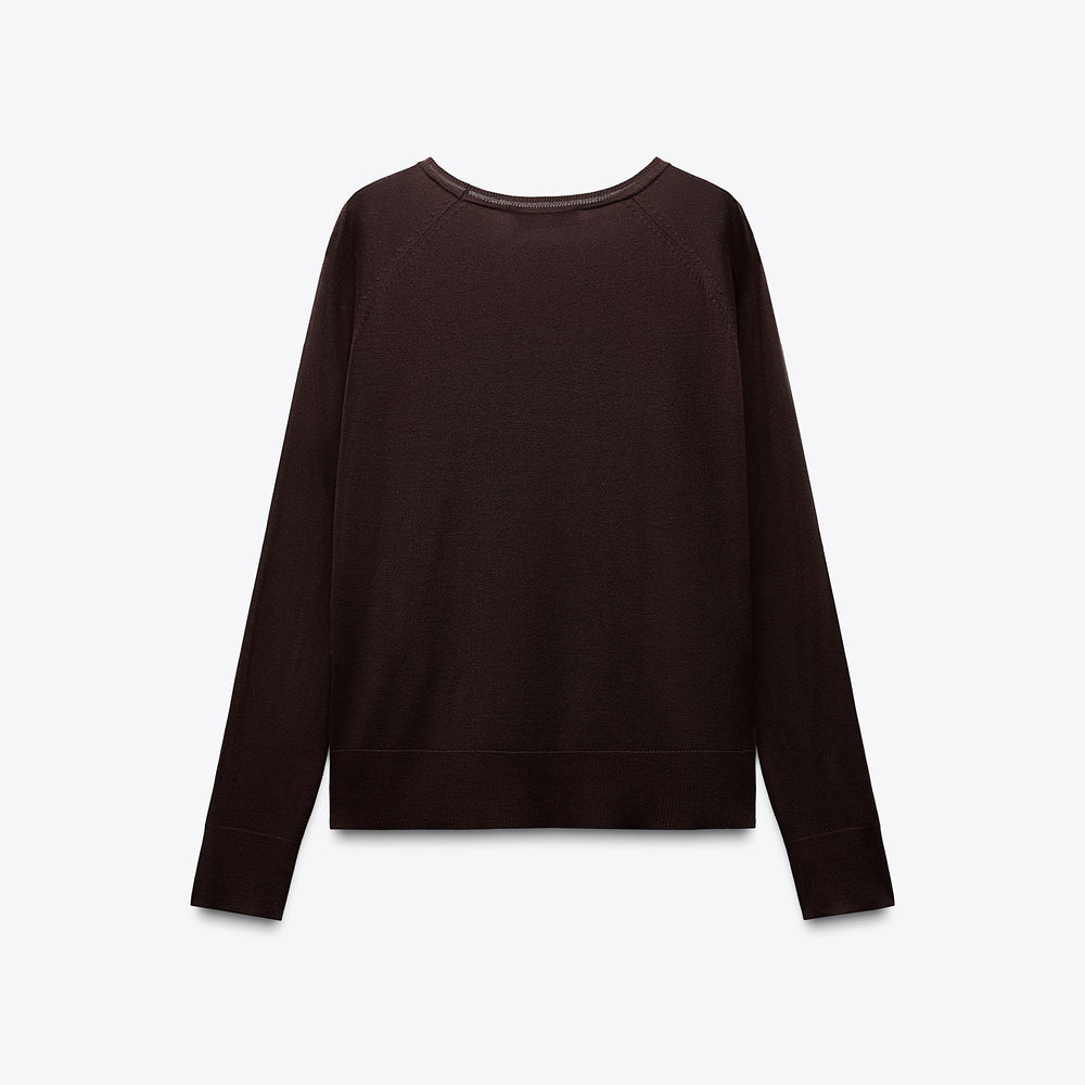 Moudda ZARA - Nouveau Pull - Col Caja & Manches Raglan - Tunisie 2