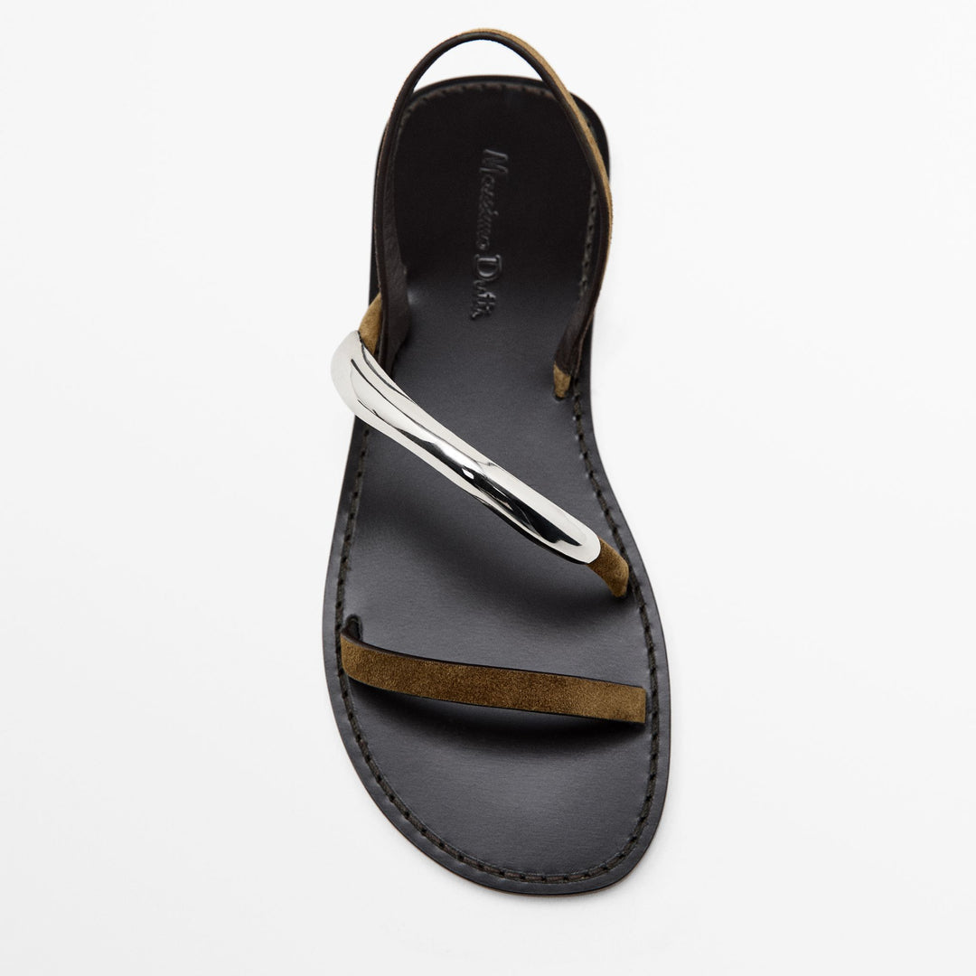 Moudda Massimo Dutti - Sandales plates détail empeigne - Tunisie 4