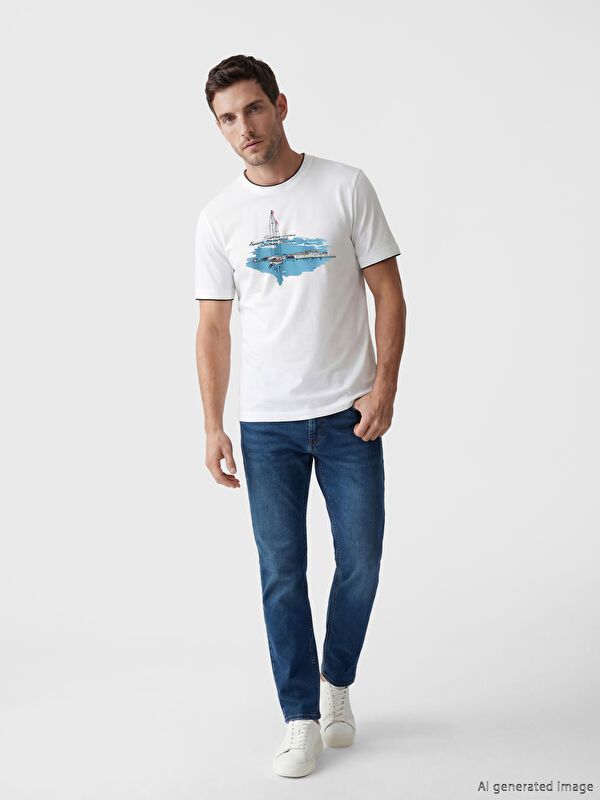 Moudda LC Waikiki - T-shirt imprimé manches courtes en jersey pour Homme - Tunisie 1