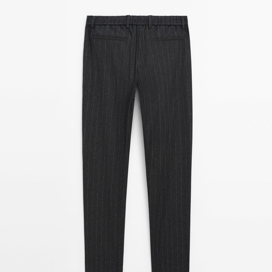 Moudda Massimo Dutti - Pantalon laine flanelle rayé - Tunisie 5