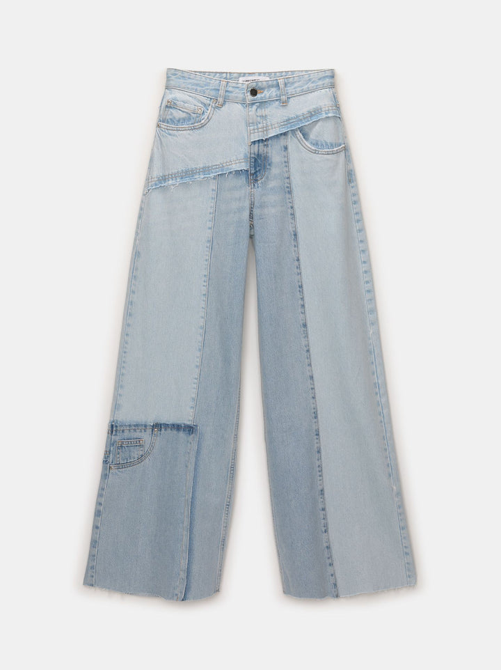 Moudda PULL & BEAR - Pantalon Jambe Large Patchwork - Tunisie 1