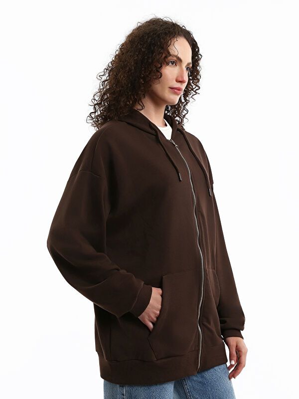 Moudda LC Waikiki - Cardigan en jersey Femme Brun - Tunisie 4