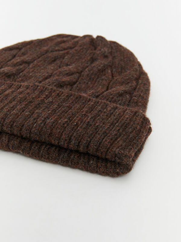 Moudda LC Waikiki - Bonnet tricot Femme Brun chocolat - Tunisie 3