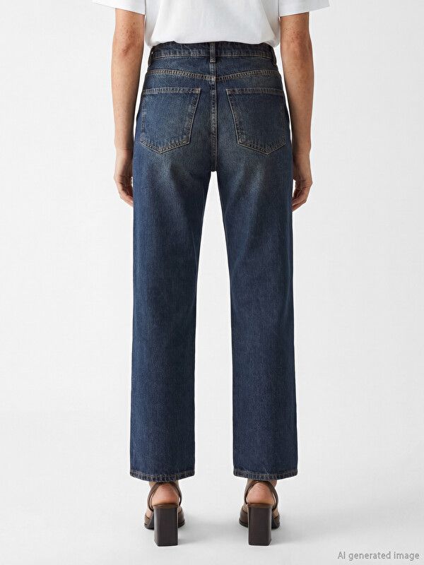 Moudda LC Waikiki - Jean basique en denim pour Femme couleur Rodeo foncé - Tunisie 4