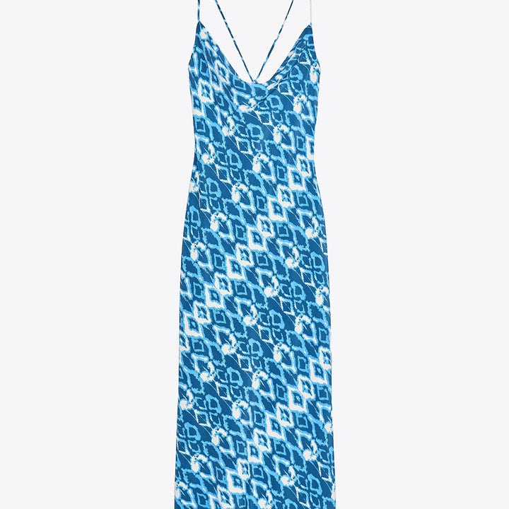 Moudda ZARA - Robe Midi Lingerie - Imprimé & Bretelles Croisées Dos - Tunisie 1