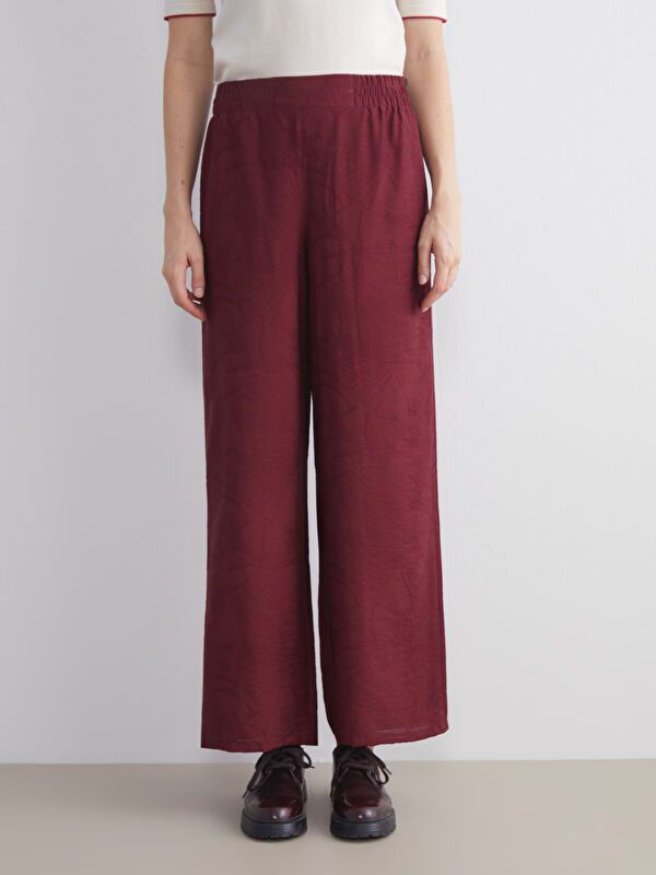 Moudda LC Waikiki - Pantalon tissé fin Femme Bordeaux - Tunisie 2
