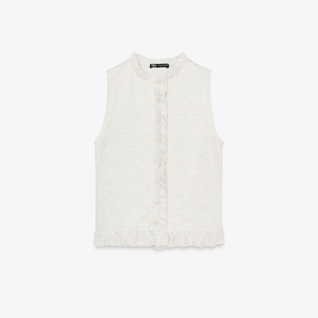 Moudda ZARA - Gilet Soft Touch - Volants - Tunisie 1