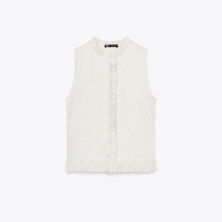 Moudda ZARA - Gilet Soft Touch - Volants - Tunisie 1