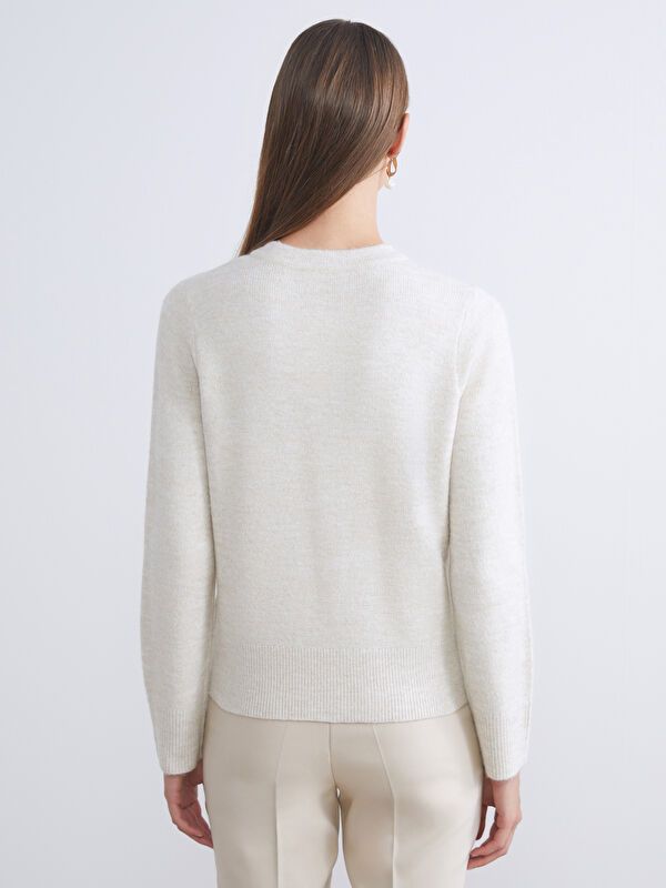 Moudda LC Waikiki - Cardigan tricot épais Femme Moi à l'avoine beige - Tunisie 3