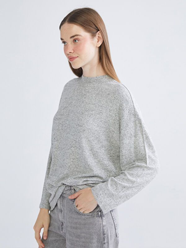 Moudda LC Waikiki - Sweatshirt en jersey Femme Mélange gris clair - Tunisie 1