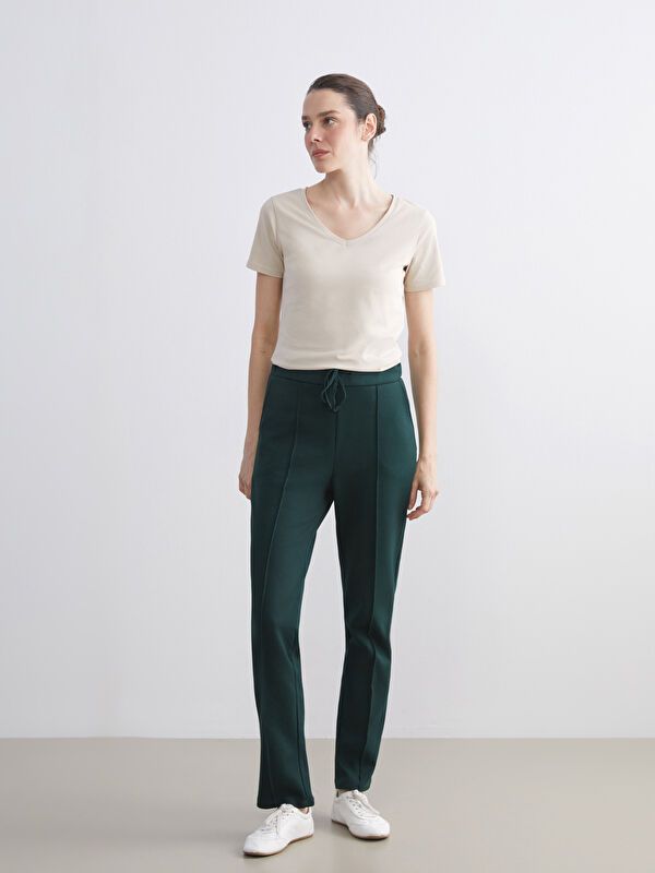 Moudda LC Waikiki - Pantalon jersey Femme Vert foncé - Tunisie 1