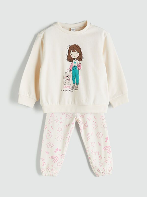 Moudda LC Waikiki - Ensemble jersey Fille Crème - Tunisie 1