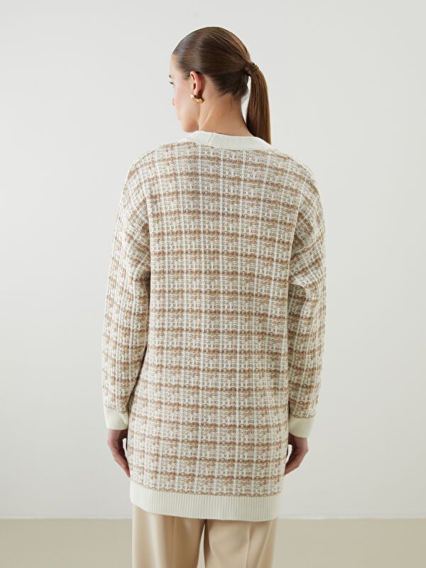 Moudda LC Waikiki - Cardigan tricot moyen Femme Brun clair - Tunisie 4