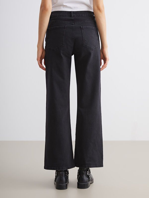 Moudda LC Waikiki - Pantalon tissé denim Femme Noir - Tunisie 4