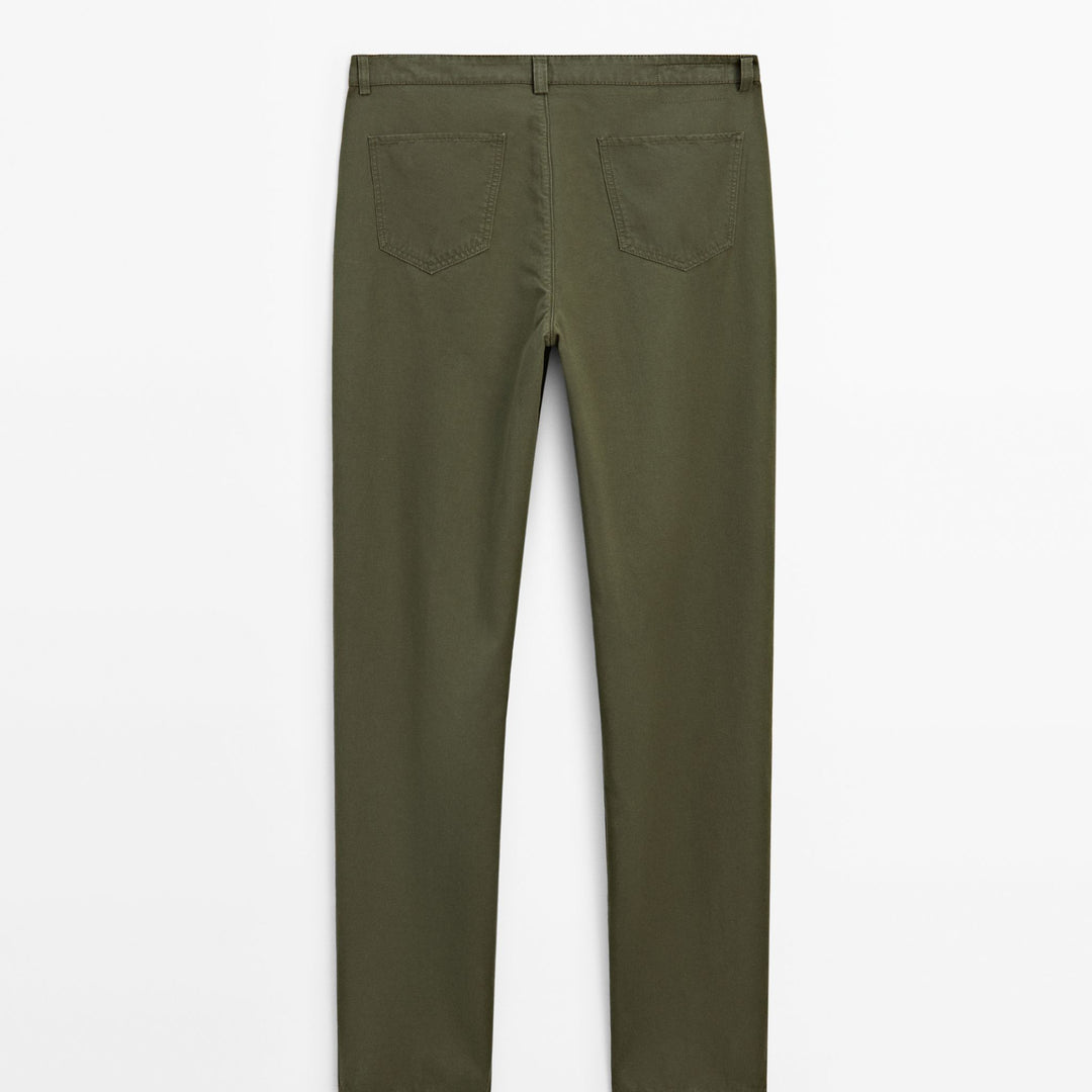 Moudda Massimo Dutti - Pantalon jean cassé coton/lin court coupe - Tunisie 4