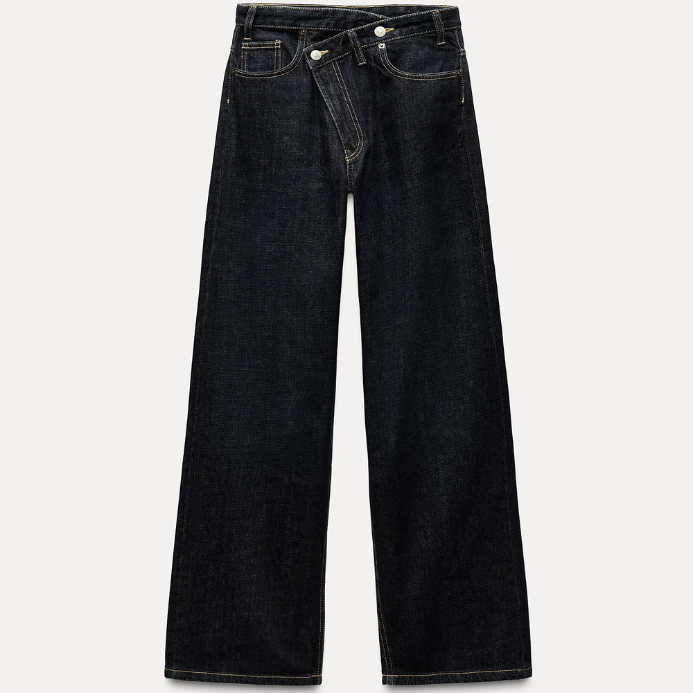 Moudda ZARA - Pantalon jambe large découpe devant taille haute longueur complète - Tunisie 2