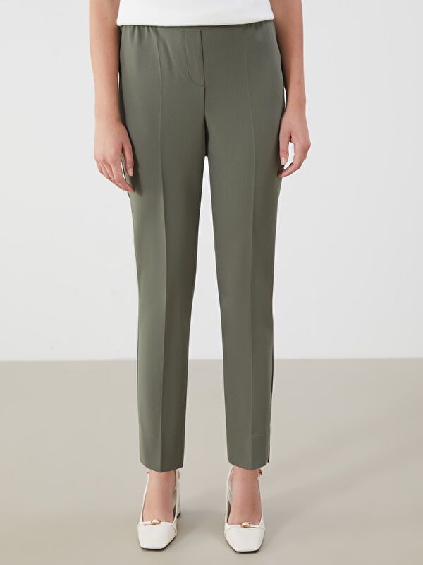 Moudda LC Waikiki - Pantalon tissé moyen Femme Kaki - Tunisie 2