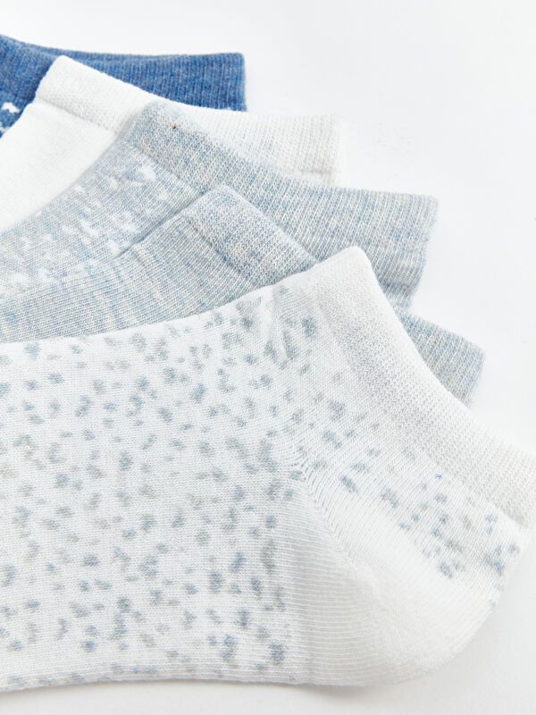 Moudda LC Waikiki - Chaussettes pour sneakers Femme Ecru - Tunisie 3