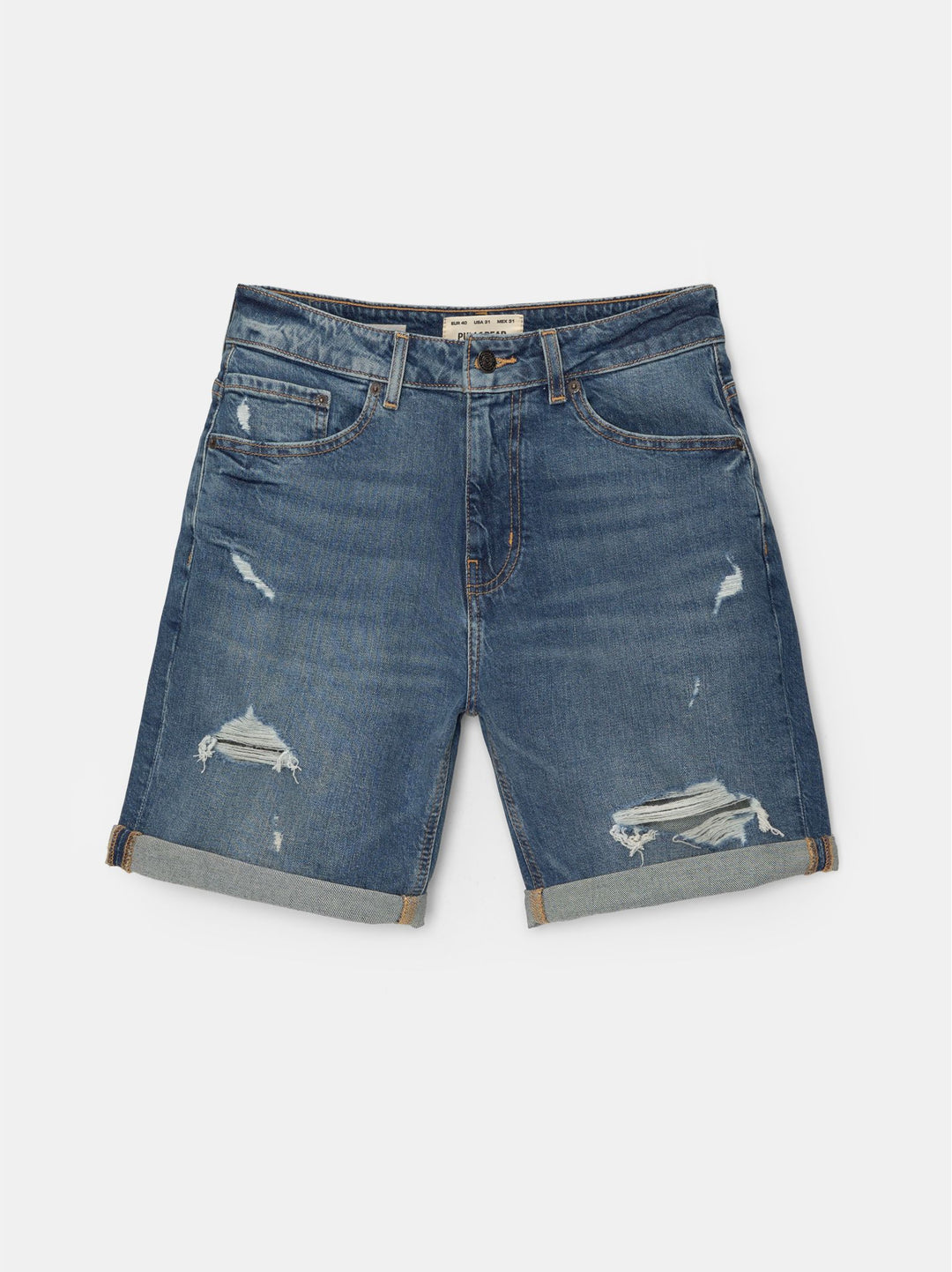 Moudda PULL & BEAR - Bermuda Denim Slim Déchiré - Tunisie 3