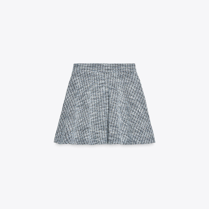 Moudda ZARA - Jupe Mini - Jacquard & Texture (Bleus) - Tunisie 2
