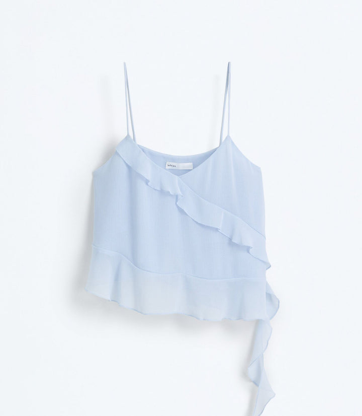 Moudda Lefties - Top Bretelles - Ruffles Chiffon Bohémien Romantique - Tunisie 1