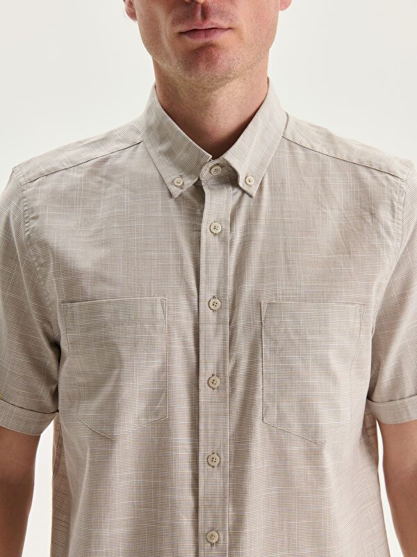Moudda LC Waikiki - Chemise à carreaux manches courtes en tissu tissé pour Homme - Tunisie 3