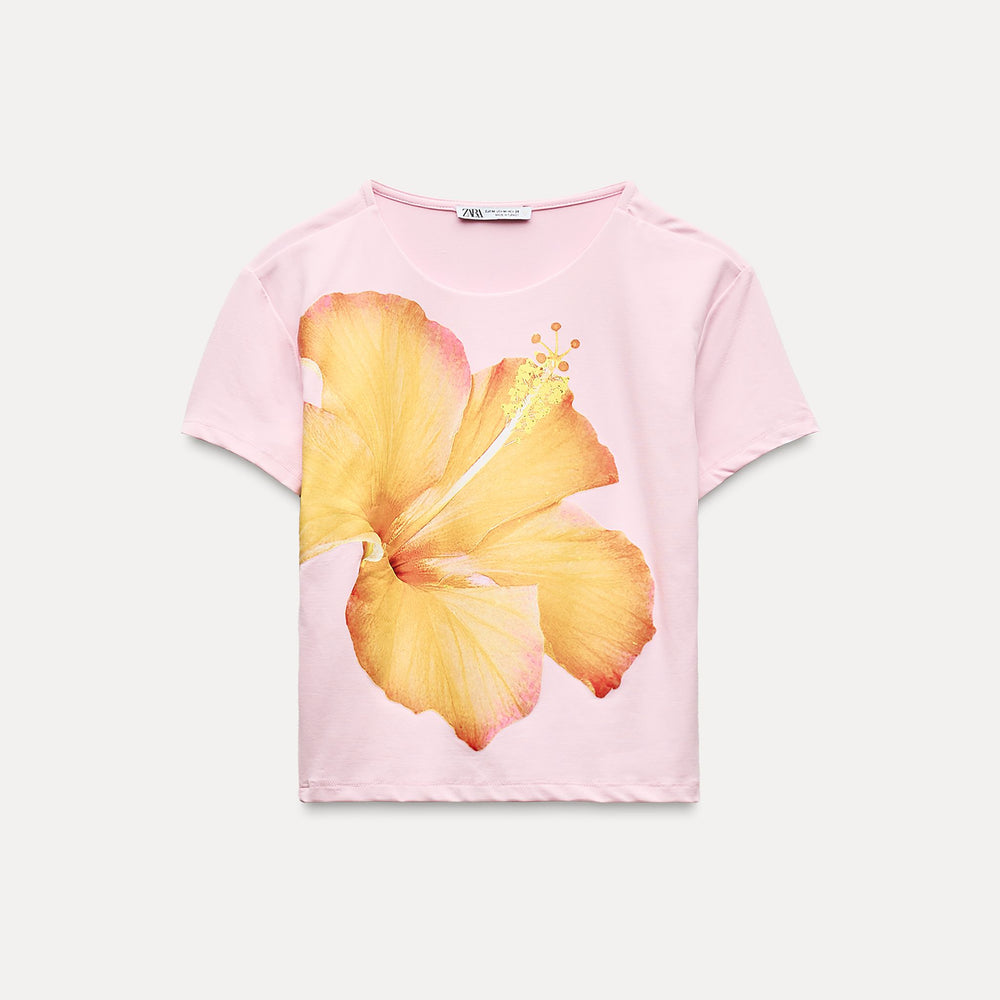 Moudda ZARA - T-shirt Imprimé Fleuri en Polyamide - Tunisie 2