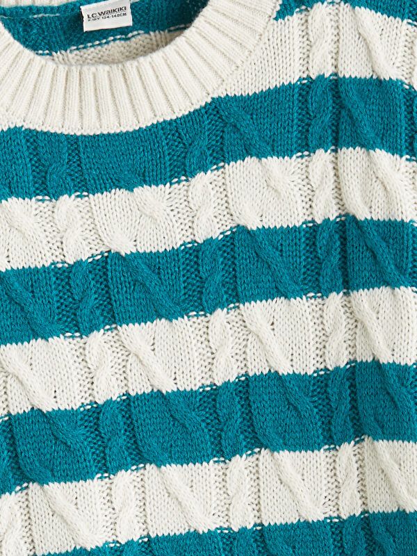 Moudda LC Waikiki - Pull en tricot Fille Rayures vertes - Tunisie 2