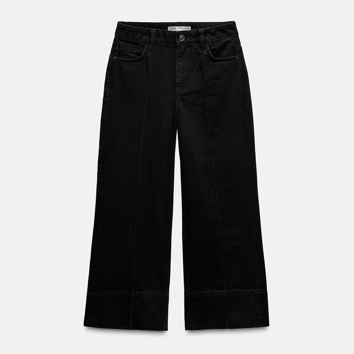 Moudda ZARA - Jean large taille haute court nervure frontale - Tunisie 1
