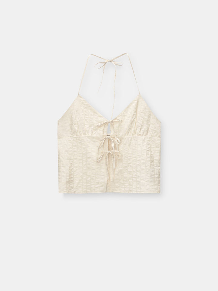 Moudda PULL & BEAR - Top Rayure Texturé Nœuds - Tunisie 1