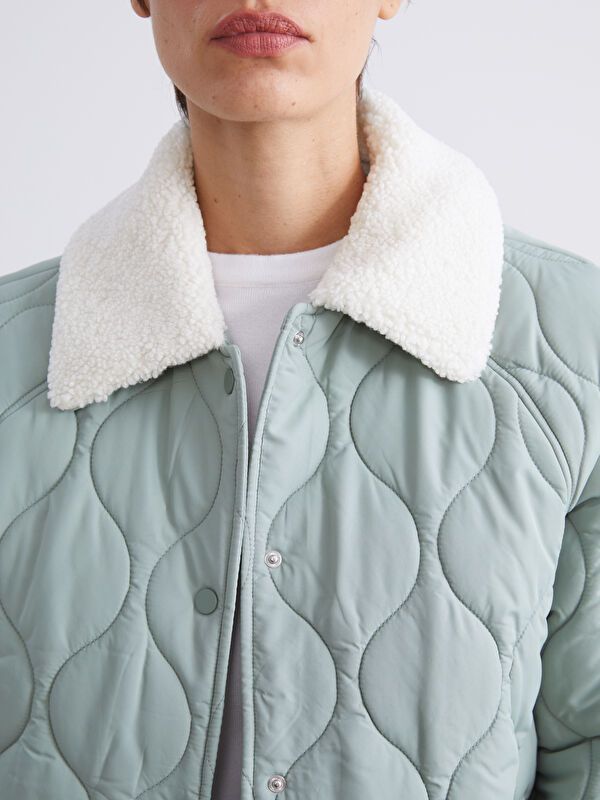 Moudda LC Waikiki - Manteau matelassé en nylon Femme Vert menthe - Tunisie 4