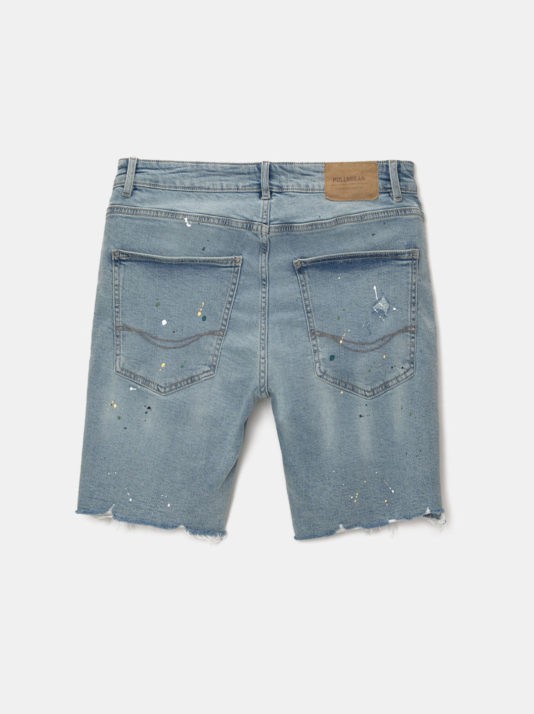 Moudda PULL & BEAR - Bermuda Denim Slim Déchiré Peinture - Tunisie 4